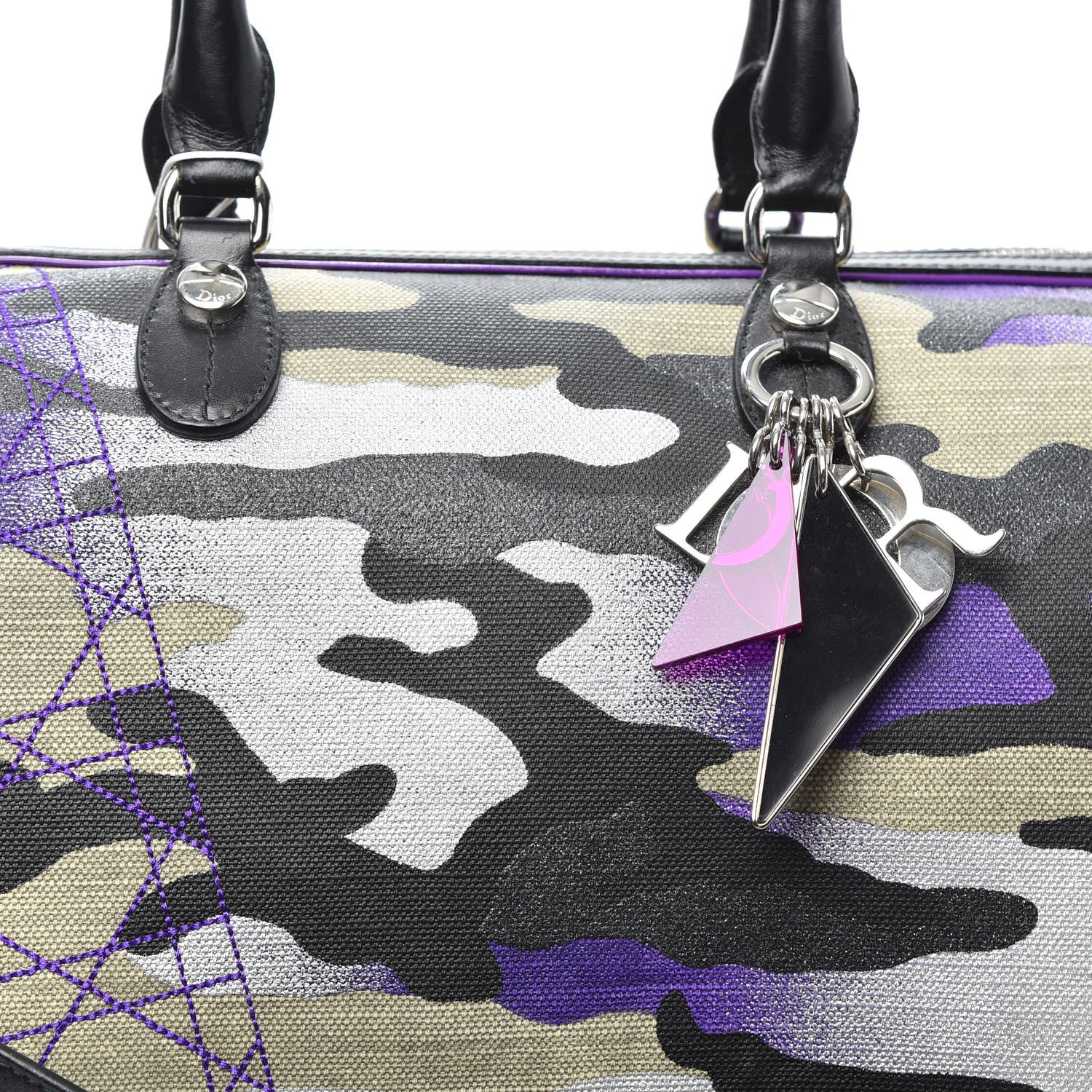 Christian Dior Canvas Camouflage Anselm Reyle Duffle 6 of 8