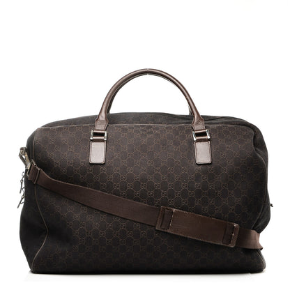 Gucci Denim Monogram Large Carry On Duffle Dark Brown 1 of 8