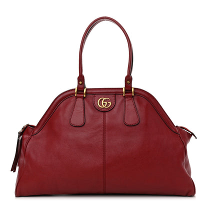 Gucci Calfskin Large Re(Belle) Top Handle Bag Red 1 of 12