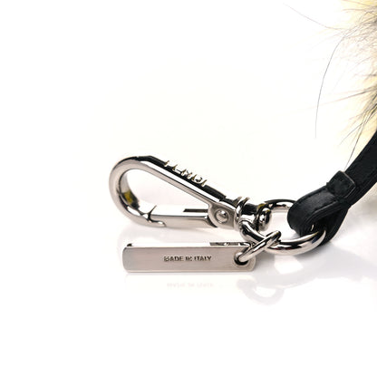 Fendi Fox Fur Striped Pom Pom Bag Charm Multicolor 3 of 4