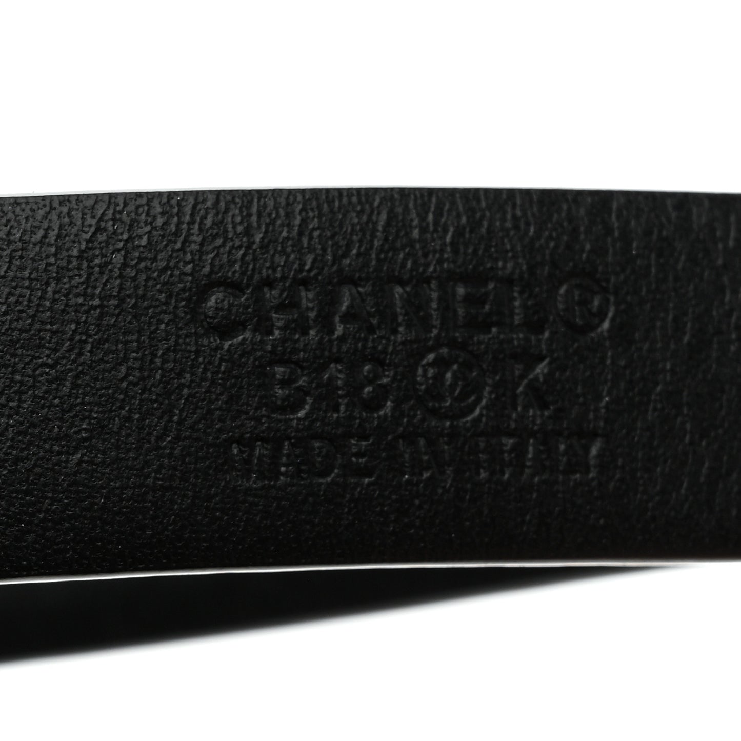 Lambskin Crystal CC Chain Belt 80 32 Black