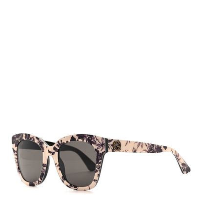 Gucci Acetate Herbarium Print Square Frame Sunglasses GG0029S White 1 of 7
