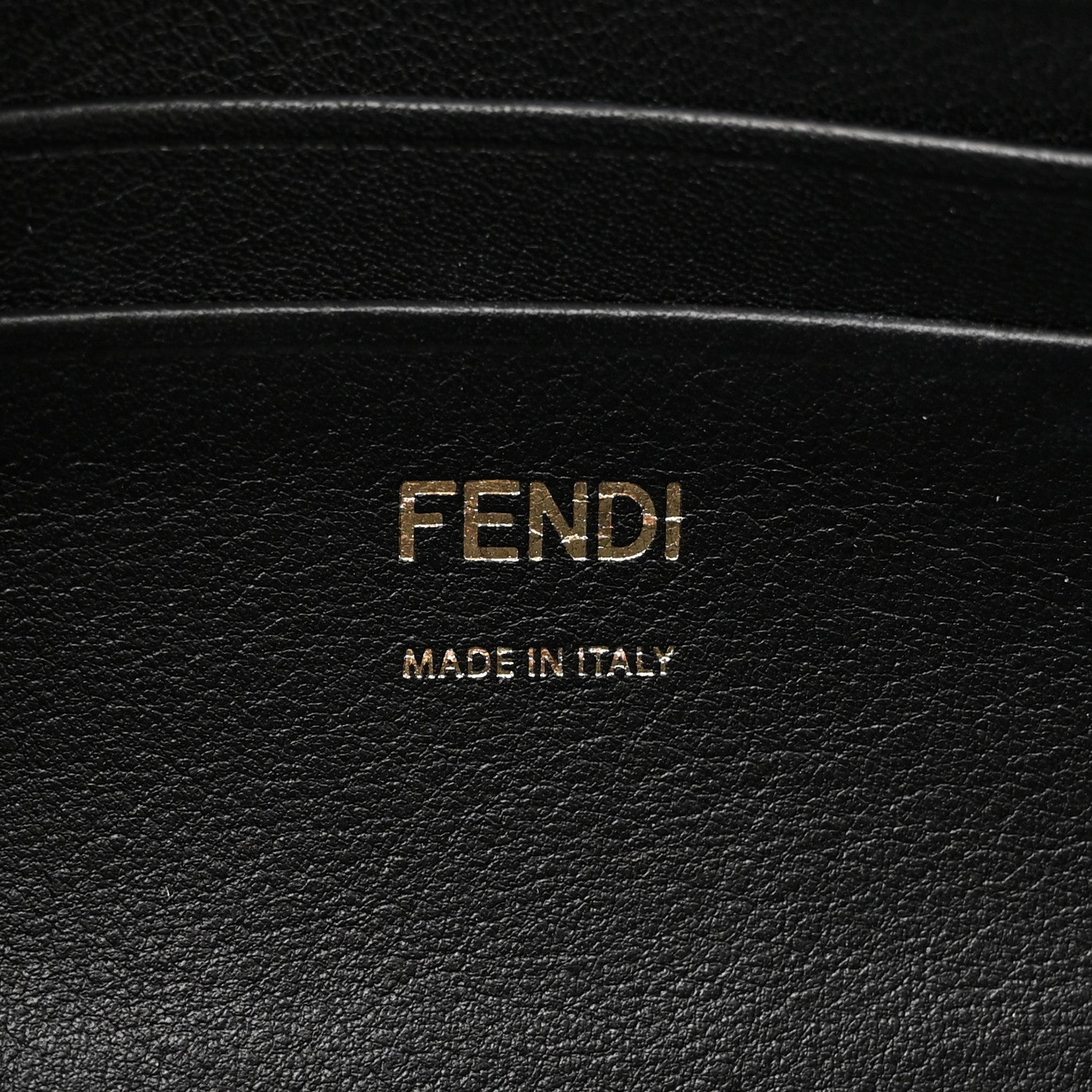 Fendi Shearling Vitello Dolce Macro FF 1974 Mini Baguette Tobacco Black 6 of 10
