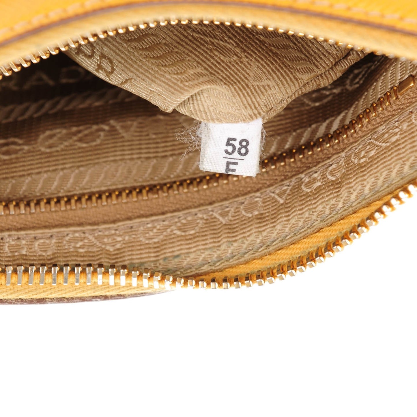 Saffiano Bi-Color Wristlet Clutch Caramel Mimosa