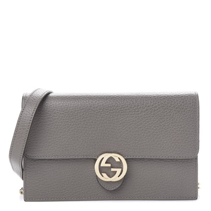 Gucci Dollar Calfskin Interlocking G Chain Wallet Loess 1 of 11