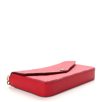 Louis Vuitton Empreinte Pochette Felicie Chain Wallet Scarlet 4 of 9