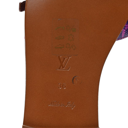 Louis Vuitton Monogram Spring in the City Lock It Flat Mule 36 Midnight Fuchsia 6 of 8