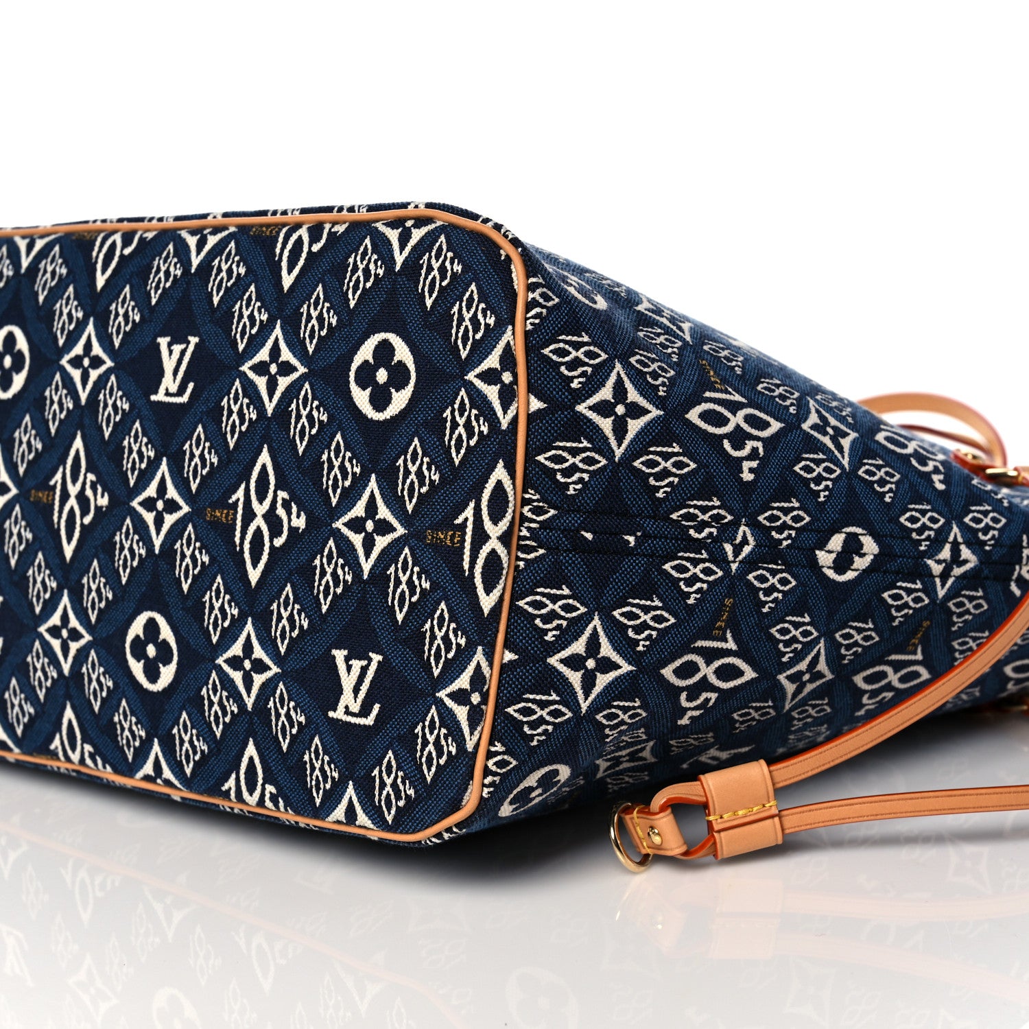 Louis Vuitton Jacquard Since 1854 Neverfull MM Blue 9 of 10