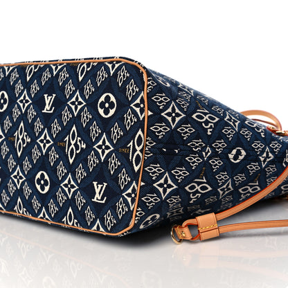 Louis Vuitton Jacquard Since 1854 Neverfull MM Blue 9 of 10