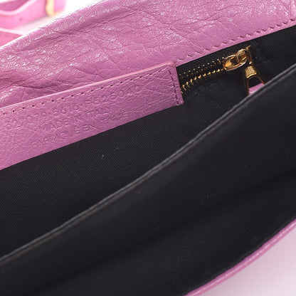 Balenciaga Agneau Giant 12 Gold Hardware Envelope Strap Clutch Rose Berlingot 7 of 11