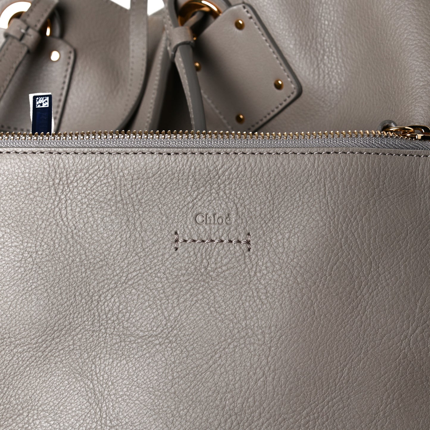 Smooth Calfskin Medium Vick Tote Motty Grey