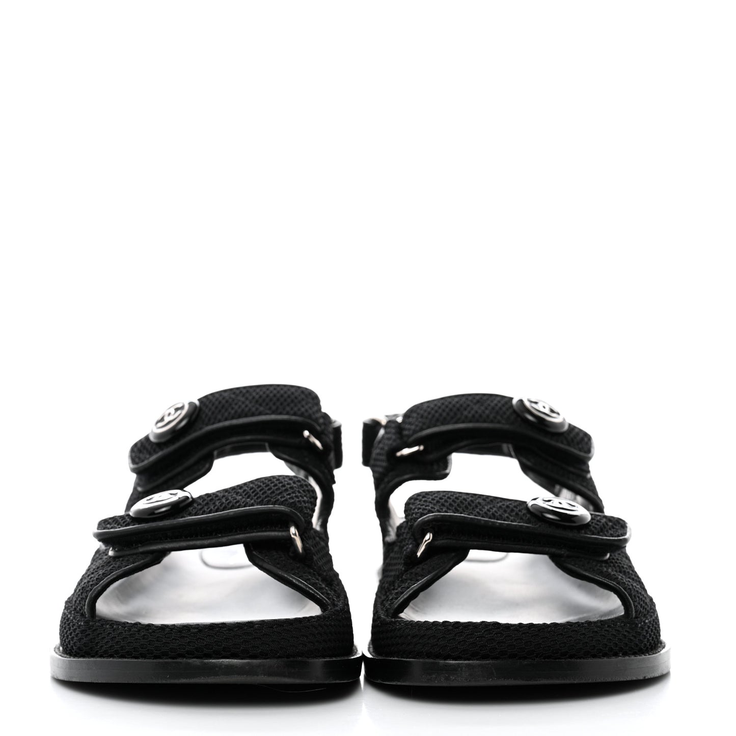 Fabric Velcro Dad Sandals 38 Black