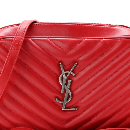 Saint Laurent Calfskin Matelasse Monogram Lou Camera Bag Rouge Eros 8 of 11