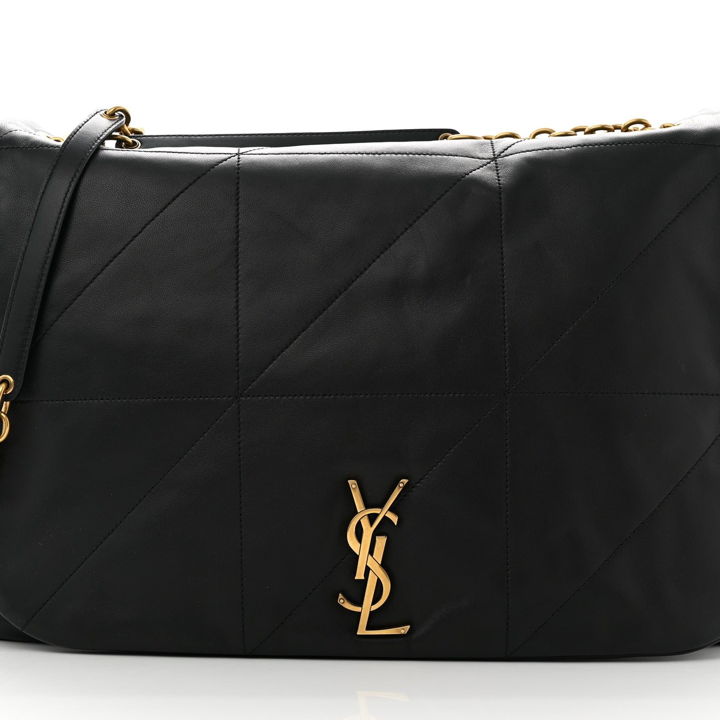 Lambskin Matelasse Monogram Large Jamie 4.3 Black