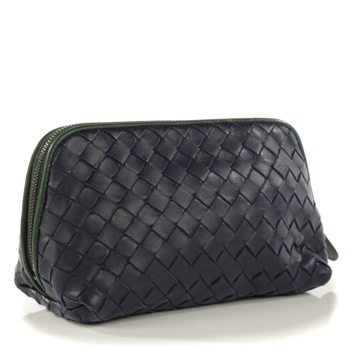 Nappa Intrecciato Cosmetic Case Brown