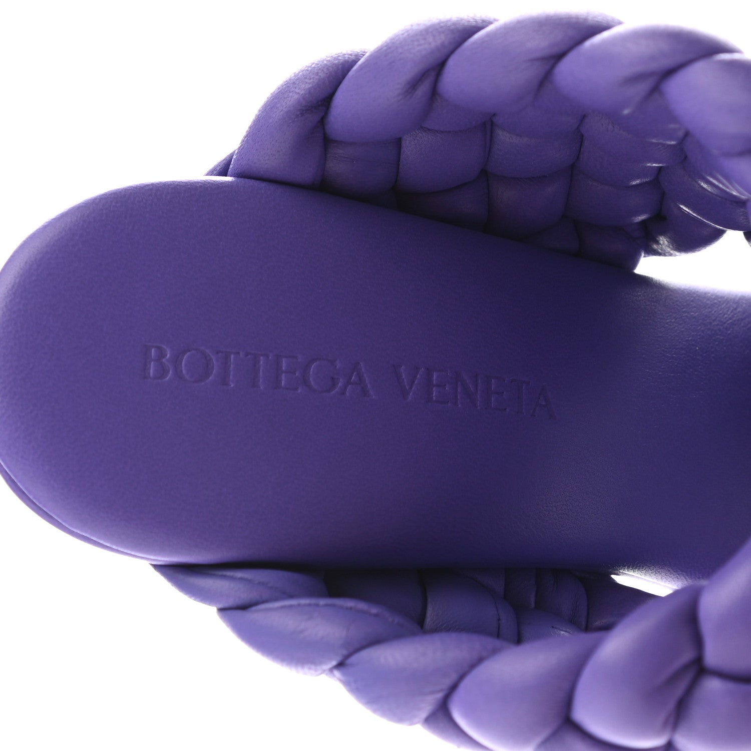 Bottega Veneta Nappa Twisted Padded Intrecciato Curve Slide Sandals 36 Purple 7 of 7