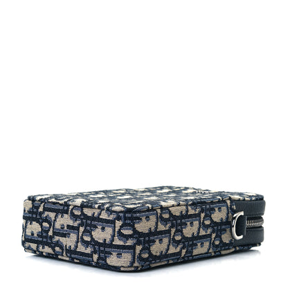 Christian Dior Oblique Vertical Messenger Pouch Blue 8 of 8