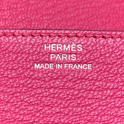 Hermes Chevre Mysore Roulis Slim Wallet Rose Shocking 9 of 10