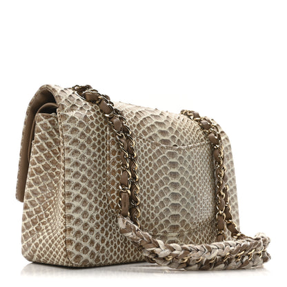 Chanel Snakeskin Medium Double Flap Beige 3 of 10