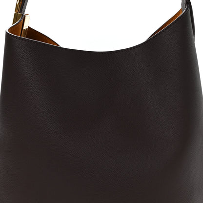 Louis Vuitton Grained Calfskin Low Key Hobo MM Chocolate 7 of 10