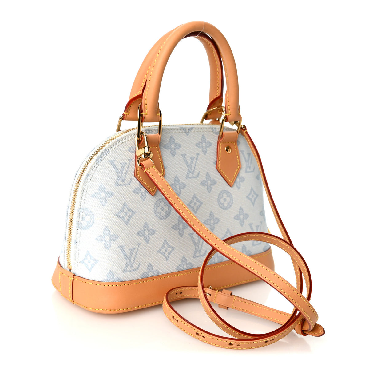 Louis Vuitton Monogram Origine Lin Alma BB Bleu Courrier 3 of 10