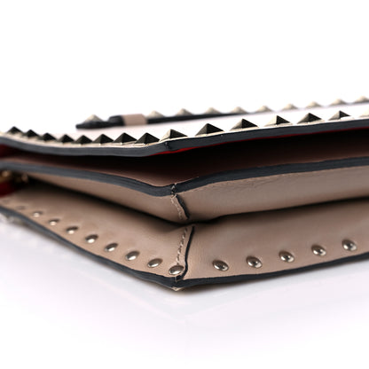 Valentino Garavani Nappa Rockstud Wristlet Clutch Poudre 10 of 15