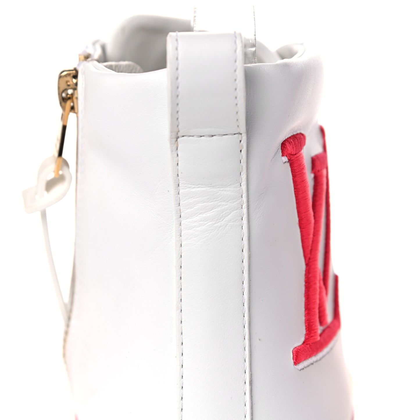 Calfskin LV Stellar Sneaker Boots 39 White Framboise
