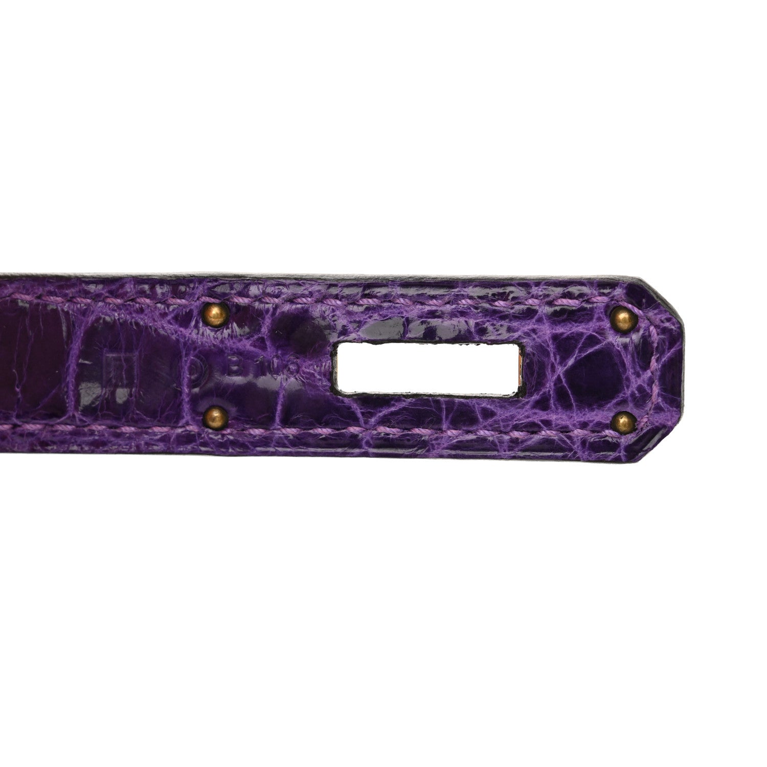 Hermes Shiny Niloticus Crocodile Birkin 30 Ultraviolet 7 of 13