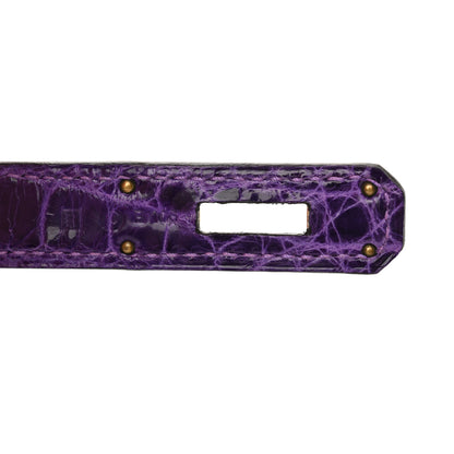Hermes Shiny Niloticus Crocodile Birkin 30 Ultraviolet 7 of 13