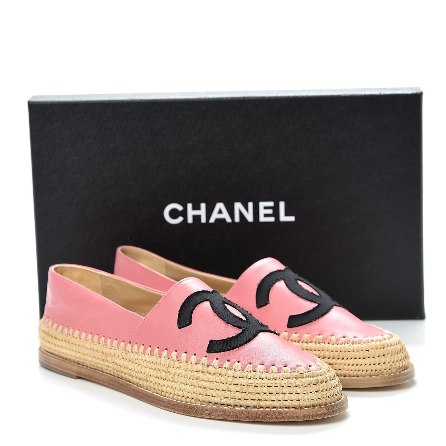 Lambskin Grosgrain CC Espadrilles 39 Pink