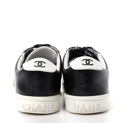 Chanel Calfskin CC Womens Sneakers 38.5 Black 7 of 11