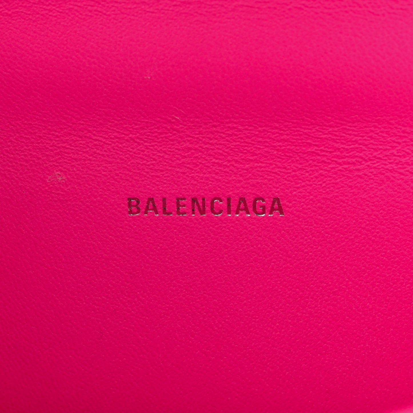 Shiny Box Calfskin Hourglass Top Handle Bag XS Hot Pink