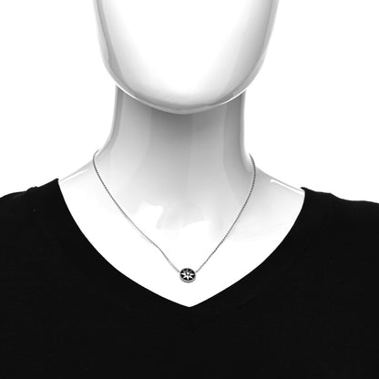 Christian Dior 18K Rose Gold Diamond Black Onyx Rose Des Vents Necklace 2 of 6