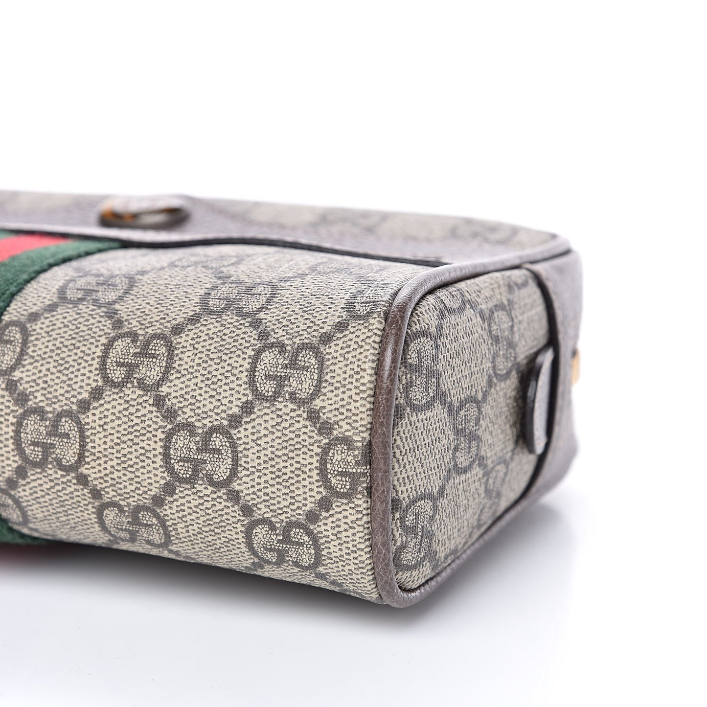 GG Supreme Monogram Small Ophidia Belt Bag Dark Brown