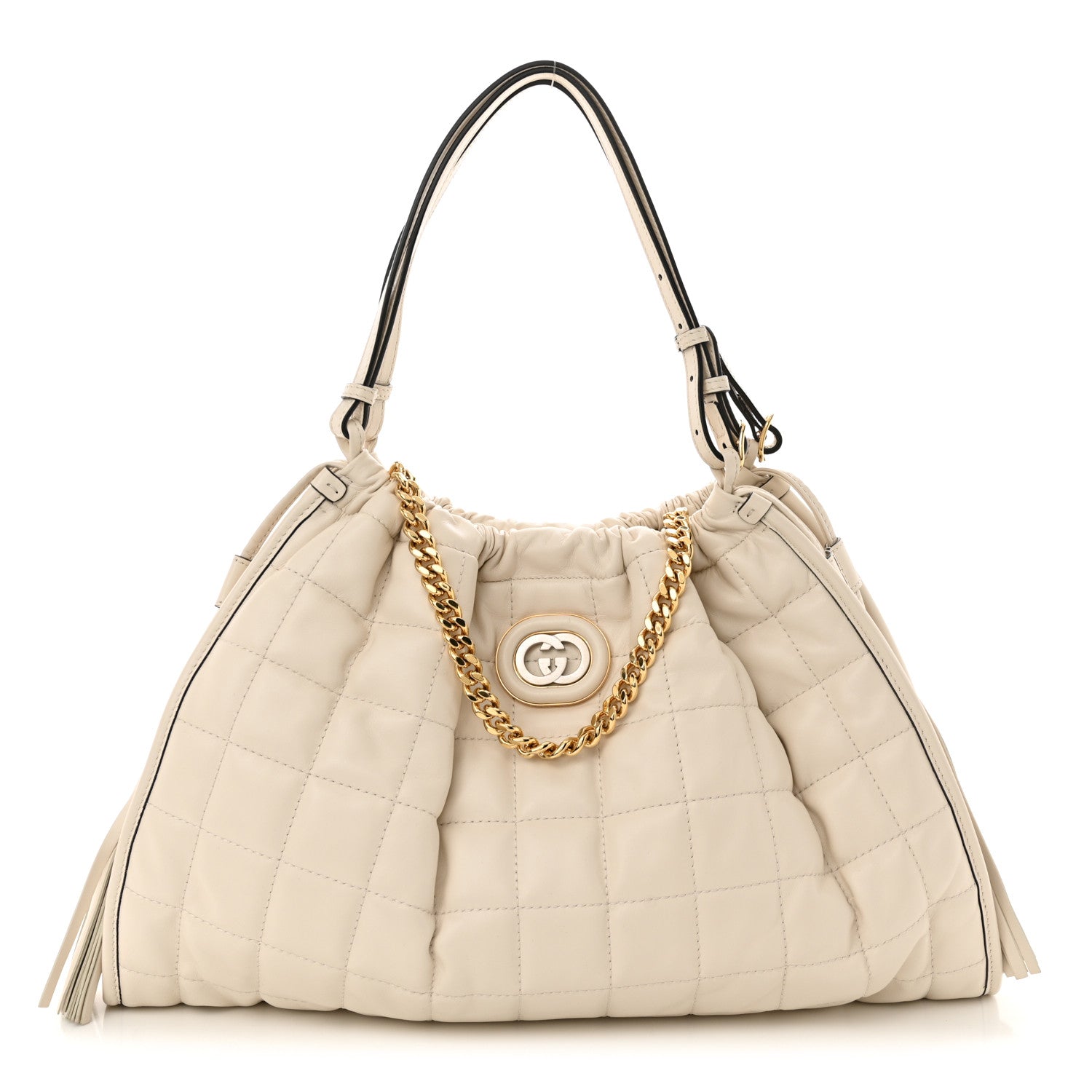 Gucci Calfskin Quilted Medium Deco Tote Bag Mystic White 1 of 11