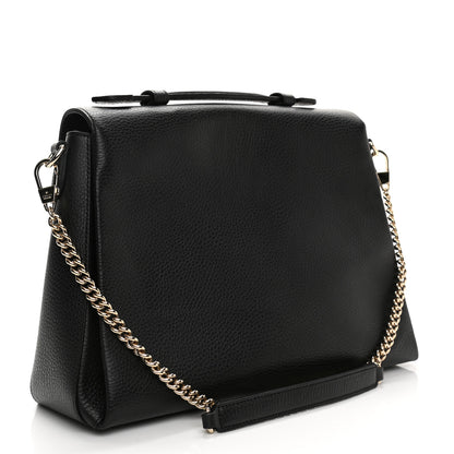 Gucci Dollar Calfskin Medium Interlocking G Top Handle Shoulder Bag Black 3 of 10