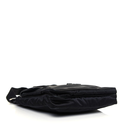 Prada Tessuto Nylon Saffiano Logo Messenger Bag Black 3 of 4