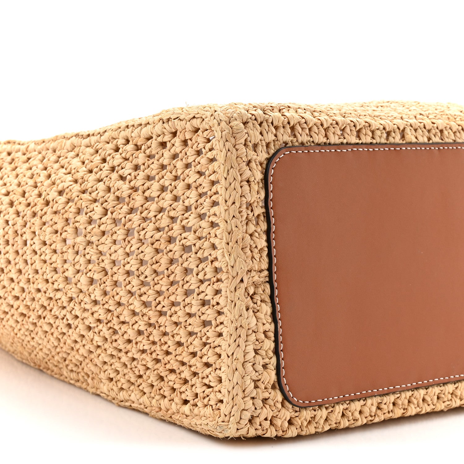 Louis Vuitton Raffia Calfskin Saint Tropez OnTheGo MM Natural Orange 12 of 12