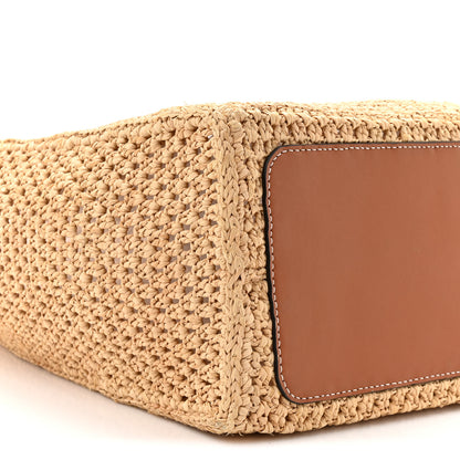 Louis Vuitton Raffia Calfskin Saint Tropez OnTheGo MM Natural Orange 12 of 12