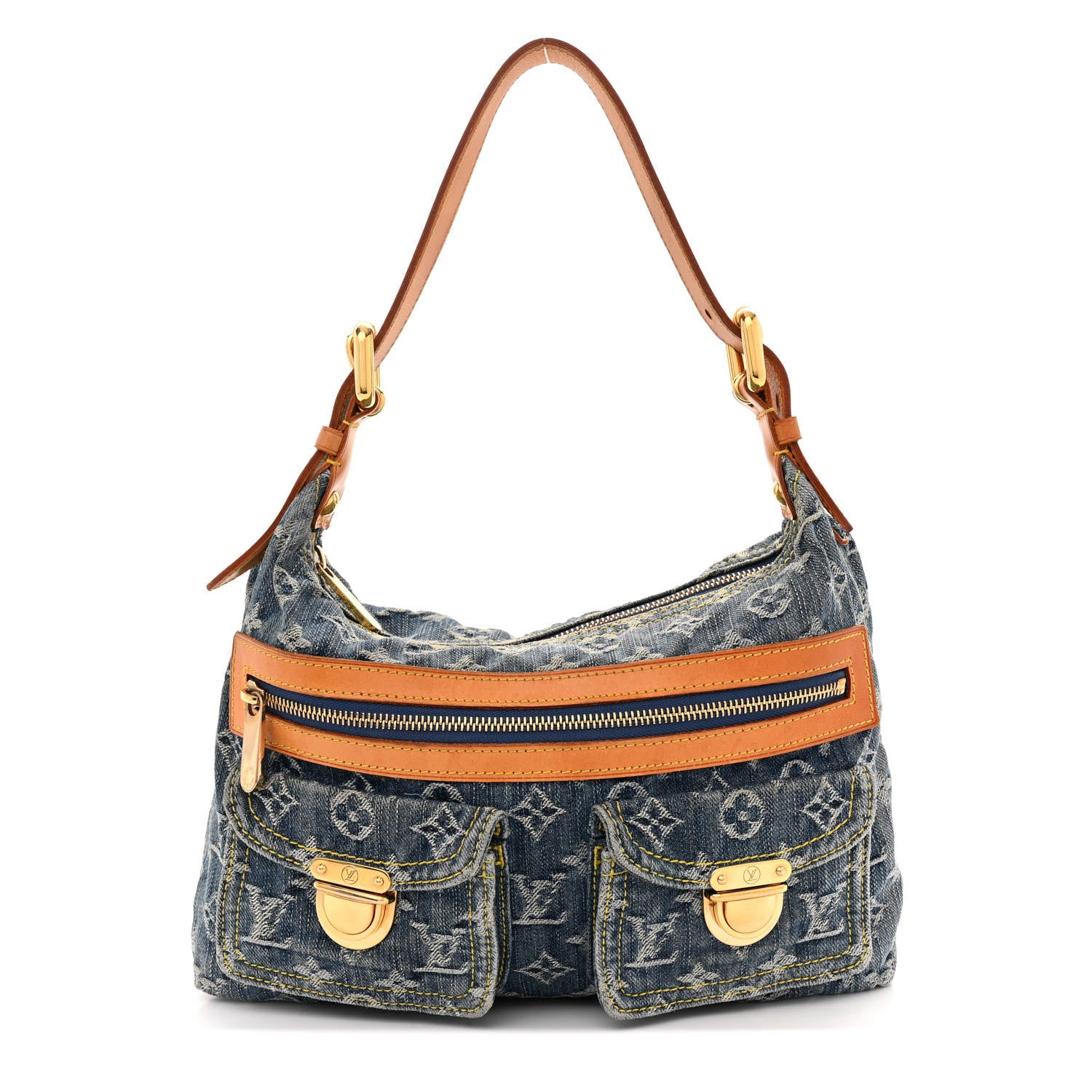 Louis Vuitton Monogram Denim Baggy PM Blue 1 of 13