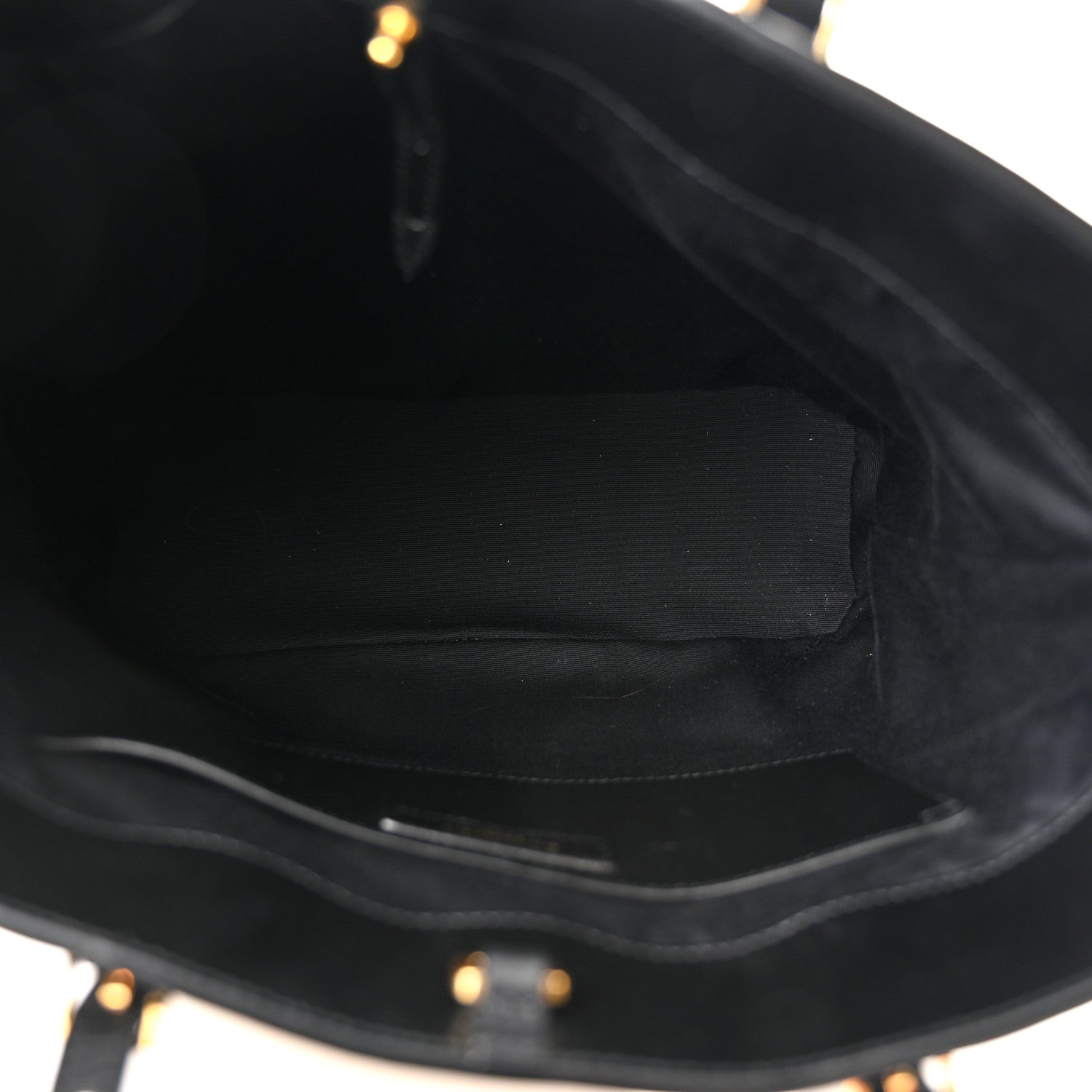 Saint Laurent Calfskin Raffia Mini Shopper Tote Naturale Black 5 of 10