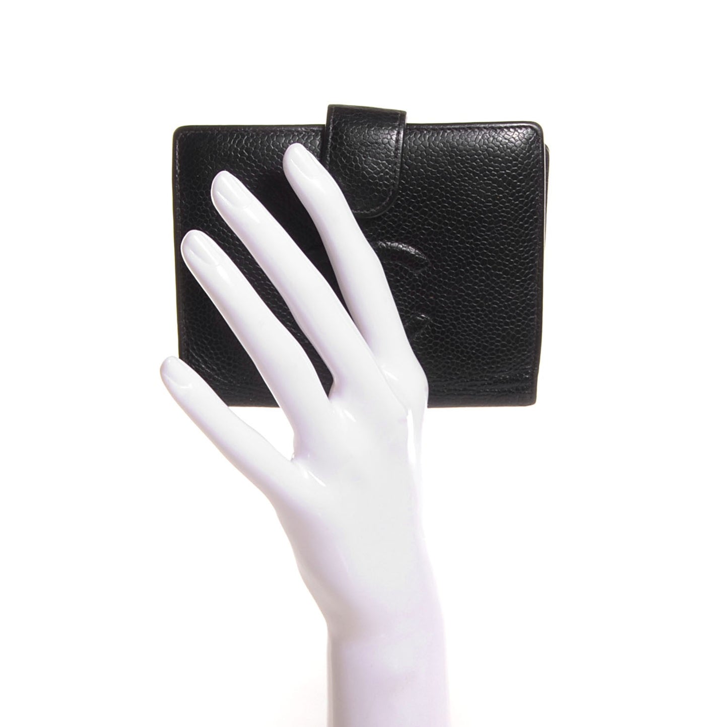 Caviar Timeless CC Compact French Wallet Black