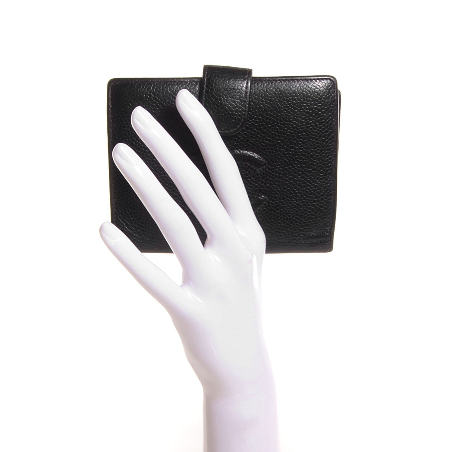 Chanel Caviar Timeless CC Compact French Wallet Black 9 of 9