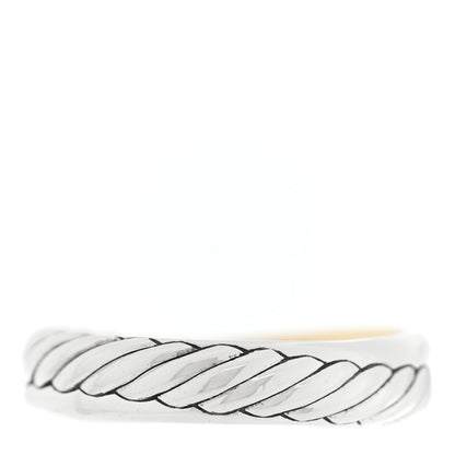 David Yurman Sterling Silver 18K Yellow Gold Crossover Two Row Ring 59 8.75 3 of 4