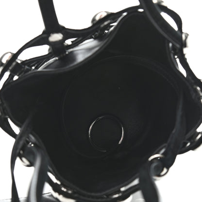 Alexander Wang Calfskin Crystal Embellished Roxy Mini Bucket Bag Black 4 of 4