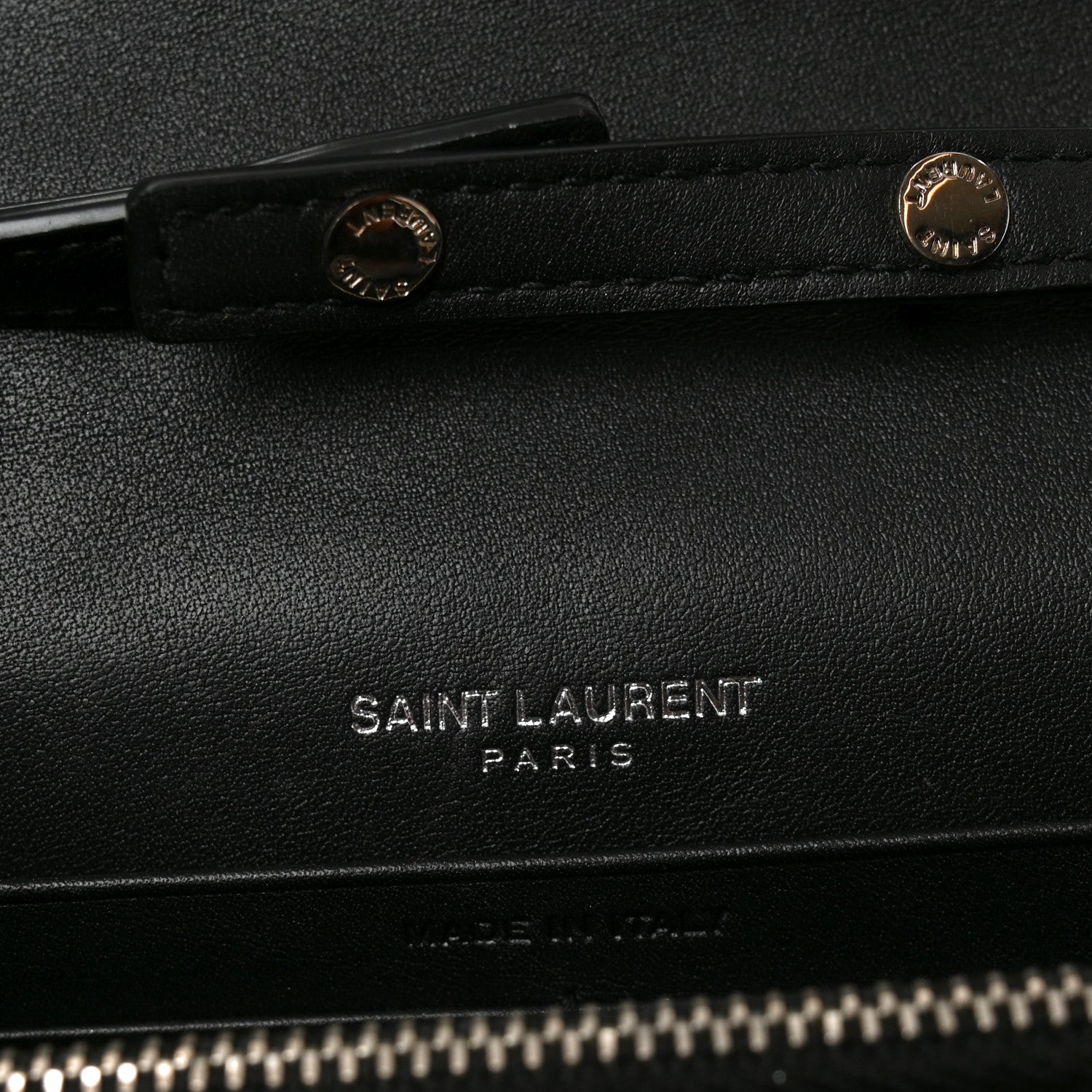 Saint Laurent Patent Grain De Poudre Matelasse Chevron Monogram Chain Wallet Blue Majorelle 6 of 11