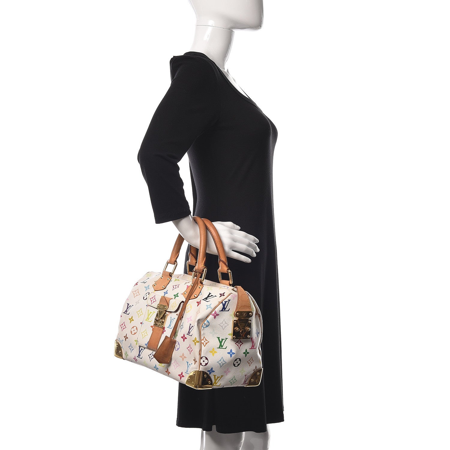 Louis Vuitton Monogram Multicolor Speedy 30 White 2 of 27