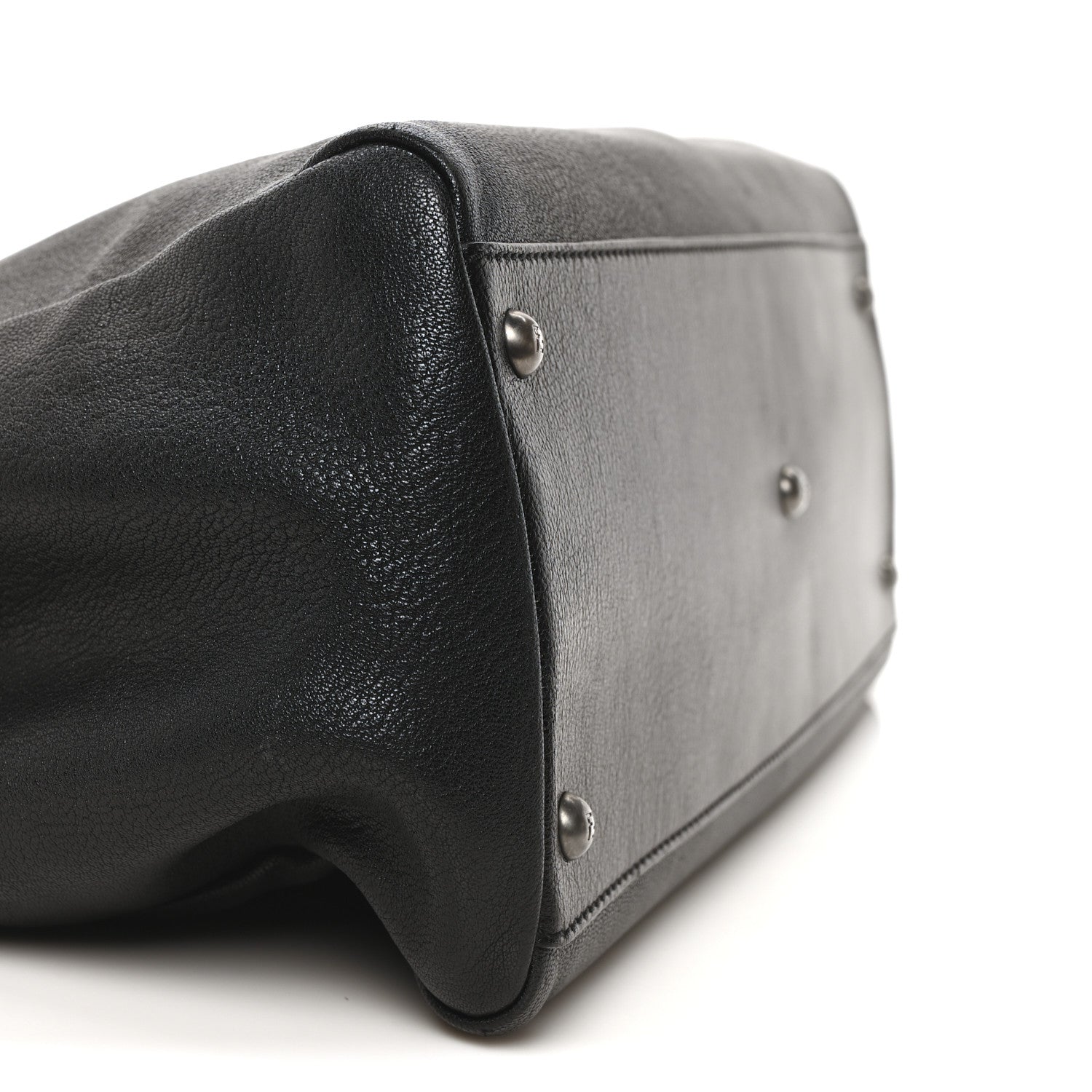 Fendi Goatskin Large Peekaboo Iconic Satchel Black 8 of 10