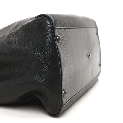 Fendi Goatskin Large Peekaboo Iconic Satchel Black 8 of 10