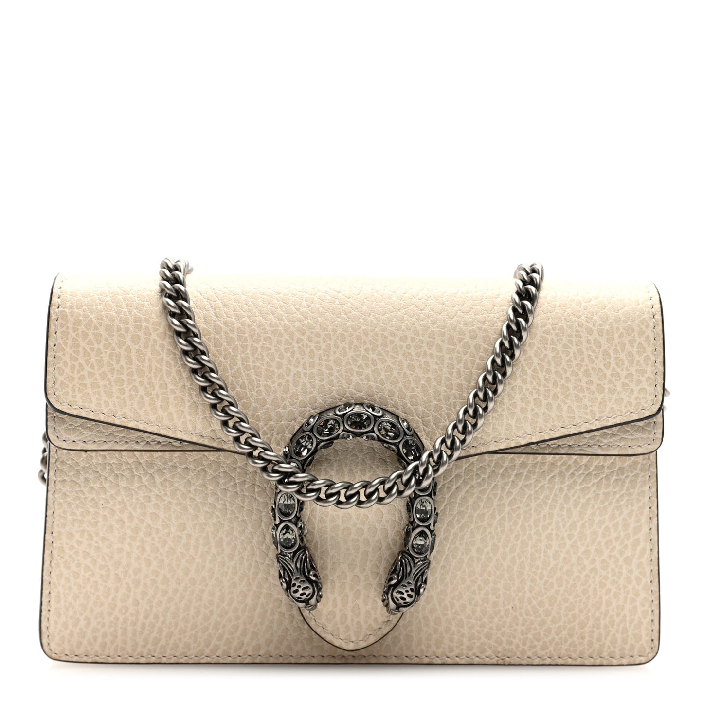 Dollar Calfskin Crystal Super Mini Dionysus Shoulder Bag Mystic White Black Diamond